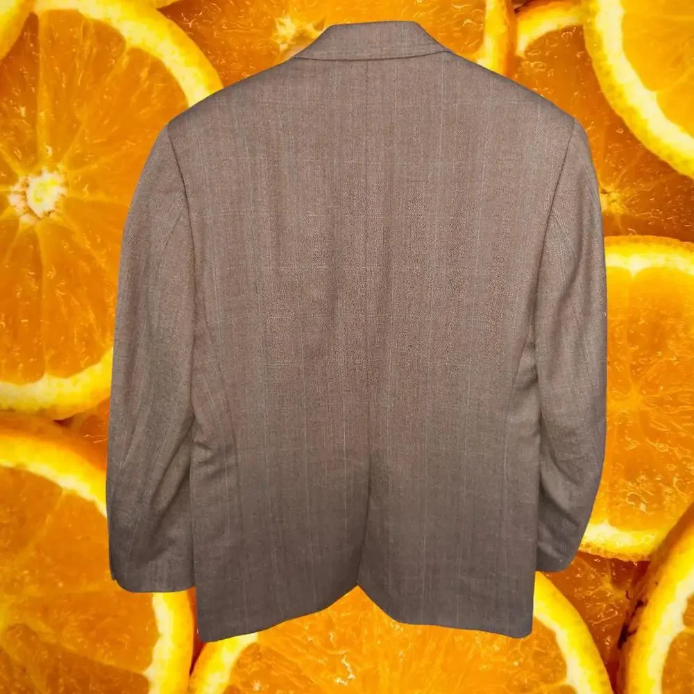 Lauren Ralph Lauren Tan‎ 2 Button Blazer 100% Wool Size 38R